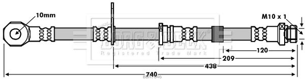 BORG & BECK Pidurivoolik BBH7646